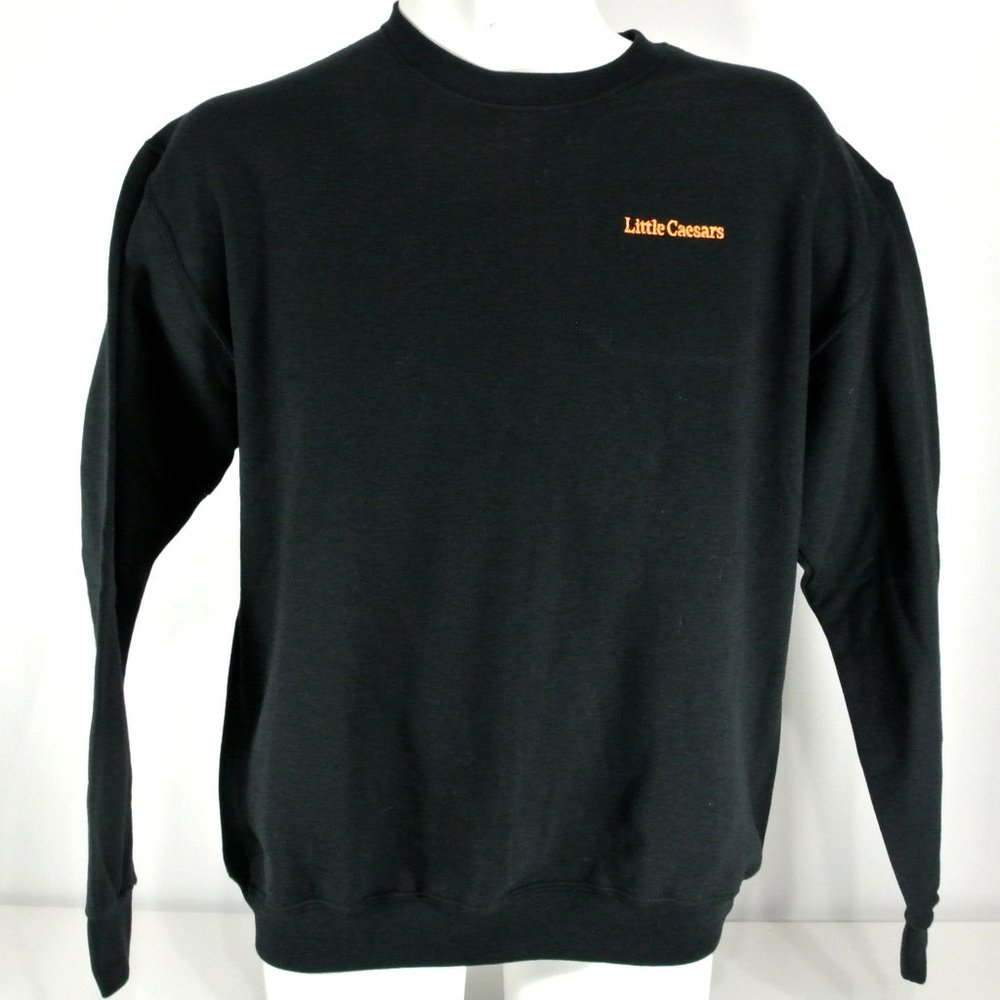 LITTLE CAESARS Pizza Black Sweatshrit Employee Uniform Shirt Size M Medium